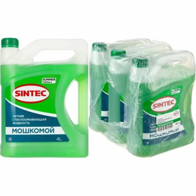 жидкость стеклоомывающая летняя Sintec "Мошкомой" 4 л 