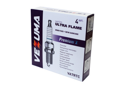свечи VEZUMA для мото техники HONDA / KAWASAKI (упак. 4 шт.) "Premium X" арт. VA7RTC