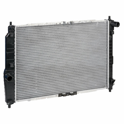 радиатор алюминиевый LUZAR для а/м Chevrolet Aveo (05-) 1.2i/1.4i MT A/C+ (паяный) (LRc 0502)
