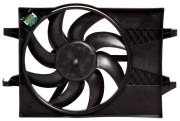 электровентилятор охлаждения LUZAR для а/м Ford Fiesta (01-)/Fusion (02-) (с кожухом и резист.) A/C+ (LFK 1031)