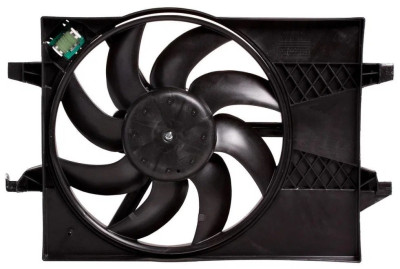 электровентилятор охлаждения LUZAR для а/м Ford Fiesta (01-)/Fusion (02-) (с кожухом и резист.) A/C+ (LFK 1031)