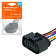 колодка соединительная AIRLINE 8 pin с проводами для блока фар VAG Polo Sedan AECC207