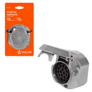 розетка для фаркопа AIRLINE 12В 13 контактов ЕВРО металл ATE-07