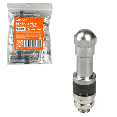 вентиль для б/к шин AIRLINE VS-6, латунь ATRVVS6