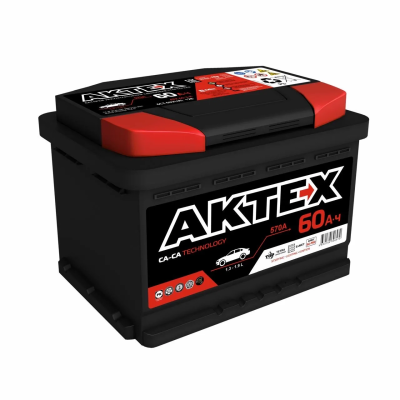 аккумулятор АКТЕХ BLACK 60 А/ч 570A обр. п. (242х175х190) 6СТ-60 LЗ (R)