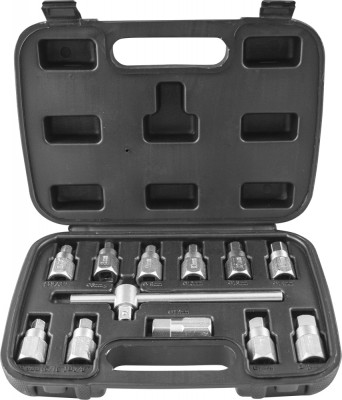 набор приспособлений для откручивания масляных пробок THORVIK 12 предметов арт.AODTS12