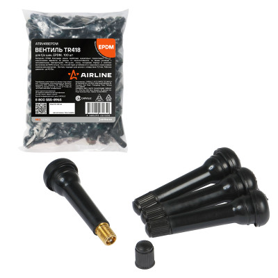 вентиль для б/к шин AIRLINE TR418 PRO, EPDM резина, (в уп.100 шт.) ATRV418EPDM