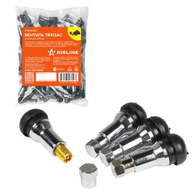 вентиль для б/к шин AIRLINE TR413AC, (в уп.100 шт.) ATRV413AC
