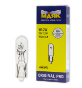 лампа МАЯК W1.2W 12V 1.2W W2x4.6d ORIGINAL PRO (упак. 10шт.) арт. 01212Бц/10
