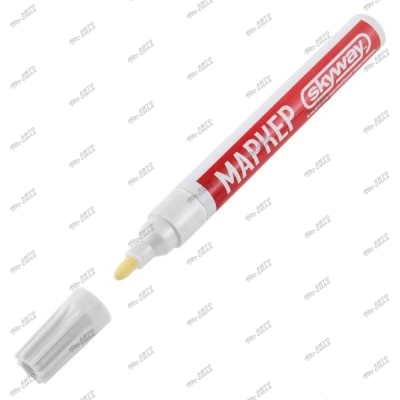 маркер SKYWAY универсальный с наконечником из фетра, цвет белый S03501001 