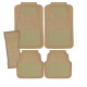 коврики SKYWAY салон. 5 предметов полиуретан. с ковролин. вставками Бежевый (п 73,5*50см, с 60*23см, з 48,5*48,5см) S01702030