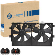электровентилятор охлаждения LUZAR для а/м Mitsubishi Lancer X (07-)/Outlander XL (06-) (2 вент.) (с кожухом) (LFK 1104)
