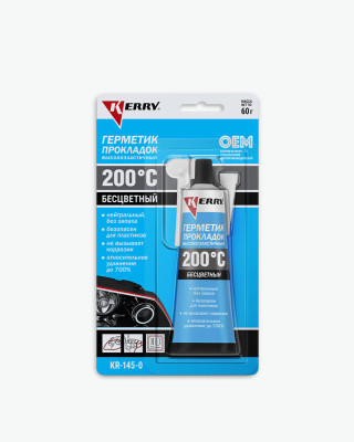 герметик KERRY высокотемпературный нейтральный RTV до +200 прозрачный 85г KR-145-0