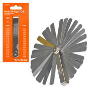 набор щупов AIRLINE 32пр. (0,04-0,88мм, L-90мм, стальной корпус), блистер ATBQ306