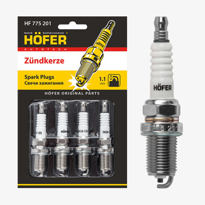 свечи HOFER для а/м LADA 1118 (1,1мм, R) (блист. 4 шт.) (ан.BCPR6ES-11) HF 775 201