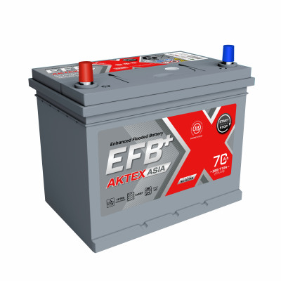 аккумулятор АКТЕХ EFB+ Asia 70 А/ч 700A (232x175x225) 6СТ-70EFB/85D23R