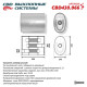 глушитель CBD основной универсальный, Овал D272*170, L330. Отверстия с разных сторон по центру/смещенное (1:1) под трубу 43-45мм нерж.сталь CBD430.066