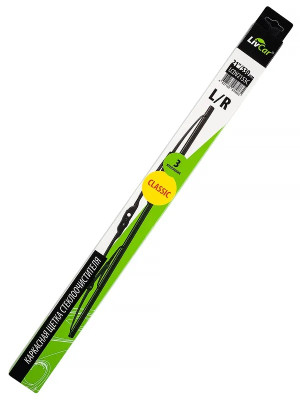 щетка с/о LivCar Classic каркасная 21''/530 мм (3 адаптера) арт. LCDV2153C