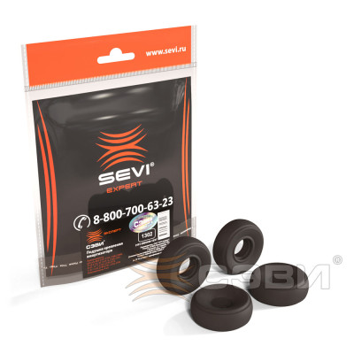 втулка амортизатора СЭВИ для а/м 2101 переднего верхняя"из 4-х шт. в упак. бублик" 2101-2905450 серия ЭКСПЕРТ арт. 1302