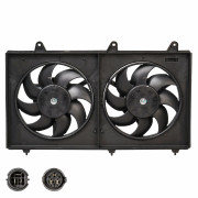 электровентилятор охлаждения LUZAR для а/м Chery Indis (10-)/Kimo (07-)/QQ6 (06-) (2 вент.) (с кожухом) (LFK 3012)