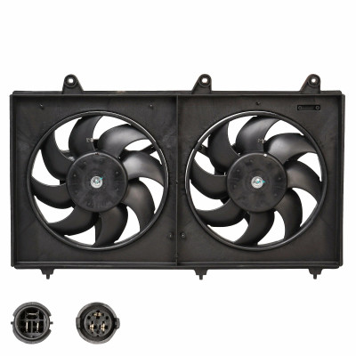 электровентилятор охлаждения LUZAR для а/м Chery Indis (10-)/Kimo (07-)/QQ6 (06-) (2 вент.) (с кожухом) (LFK 3012)