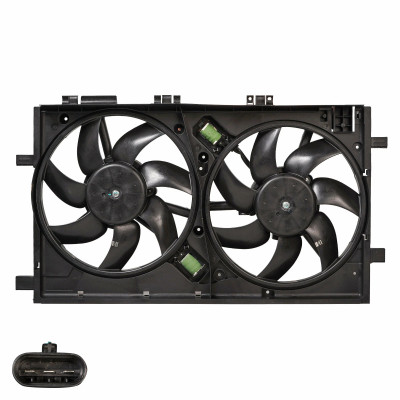 электровентилятор охлаждения LUZAR для а/м Opel Insignia (08-) 2.0T/2.0D (2 вент.) (с кожухом) (LFK 2104)