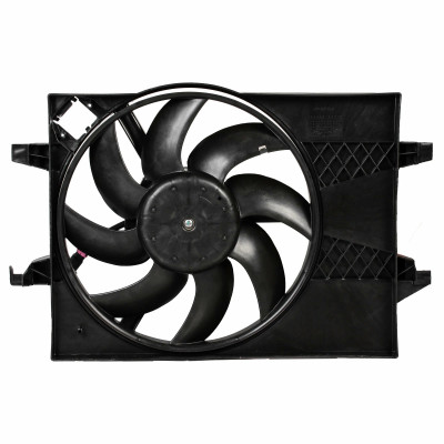 электровентилятор охлаждения LUZAR для а/м Ford Fiesta (01-)/Fusion (02-) (с кожухом) A/C- (LFK 1032)