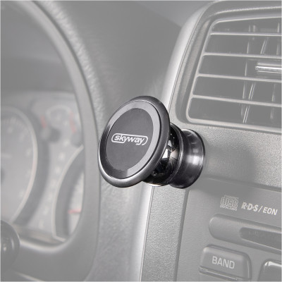 держатель для телефона SKYWAY магнитный на панель металл круглый Золотой S00303006