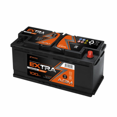 аккумулятор АКТЕХ EXTRA PREMIUM AGM 100 А/ч 950A обр. п. (353х175х190) 6СТ-100AGM (R)