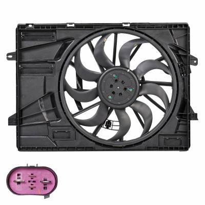 электровентилятор охлаждения LUZAR для а/м KIA K5 (20-) 2.0i/2.5i (с кожухом) (LFK 0815)