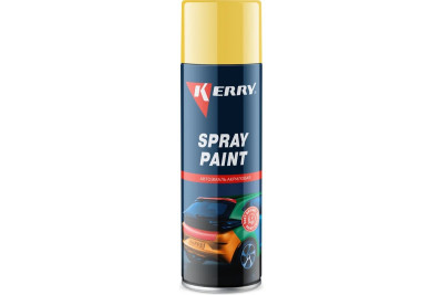 краска акриловая KERRY 650 мл быстросохнущая глянцевая жёлтая 1035 (RAL 1018) KR-622