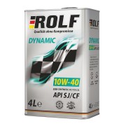 масло моторное ROLF Dynamic 10W40 SJ/CF п/син. 4л. 322230