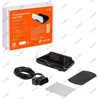 дисплей проекционный AIRLINE с встроенным прямоугольным экраном на торпедо ALAA001