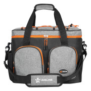 сумка-холодильник AIRLINE 18л, 34*28*19.5см, водонепр., PRO,  чер./сер ADCB002