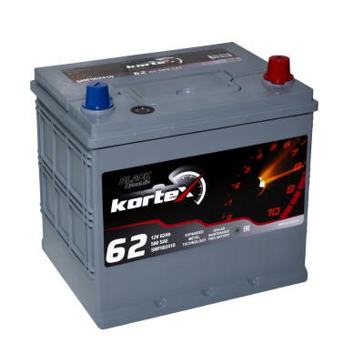 аккумулятор KORTEX BLACK Dynamic ASIA 62 А/ч 580А обр. п. ( 230х172х225 ) Турция D23 SMF562410