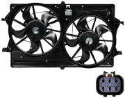 электровентилятор охлаждения LUZAR для а/м Ford Focus I (98-) (2 вент.) (с кожухом и резист.) A/C (LFK 1054)