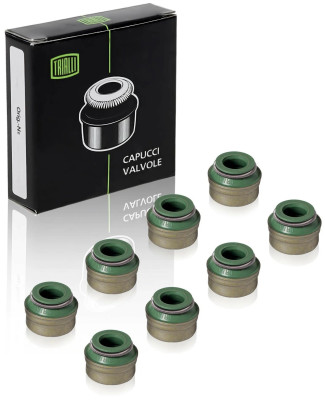 Колпачки маслосъемные TRIALLI Renault Logan (04-) 1.4/1.6 8V (к-т 8шт.) (OEM 8200234651) CV 0902