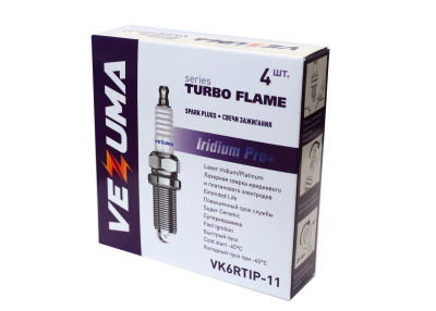 свечи VEZUMA для а/м DAIHATSU / FIAT / SUBARU / SUZUKI (упак. 4 шт.) "Iridium Pro+" арт. VK6RTIP-11