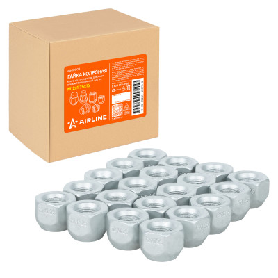 гайка колесная AIRLINE M12x1,25x16, конус, кл.21, открытая, дакромет для а/м Nissan/Renault ASCR008