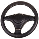 оплетка SKYWAY FLEX  M Черная экокожа рельефная S01109002