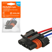 колодка соединительная AIRLINE 4 pin с проводами для катушки зажигания Лада, Renault AECC074