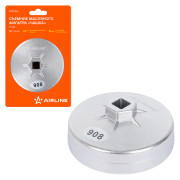 съемник масляного фильтра AIRLINE "Чашка" 91мм, 15 граней ATFC016