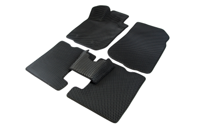 коврики салона Carpetelli Renault DUSTER 2010-2020 комплект EVA ромб черный кант черный