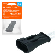 колодка соединительная AIRLINE 3 pin с проводами для катушки зажигания Daewoo Lanos, Chevrolet Cruze, Chery Tiggo AECC204