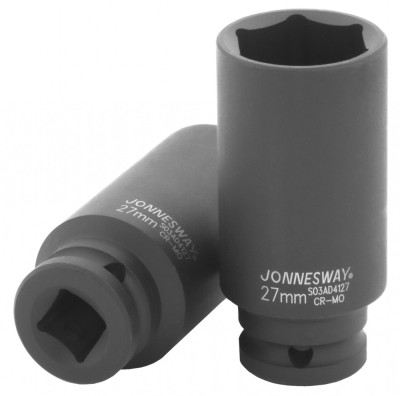 головка JonnesWay ударная глубокая торцевая 1/2"DR шестигранная 27мм арт.S03AD4127