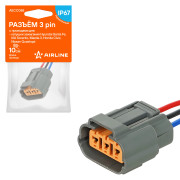 колодка соединительная AIRLINE 3 pin с проводами для катушки зажигания Hyundai, KIA, Mazda, Honda, Nissan AECC088