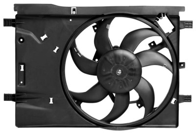 электровентилятор охлаждения LUZAR для а/м Opel Corsa D (06-) (с кожухом) (LFK 2112)