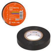 изолента AIRLINE ПВХ, черная, 15 мм*20 м AIT-P-08