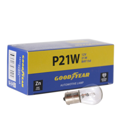 лампа GOODYEAR P21W 12V 21W BA15s (коробка 10шт.) GY012221