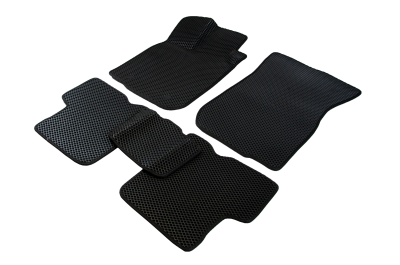 коврики салона Carpetelli Renault LOGAN 1 2004-2015 комплект EVA ромб черный кант черный